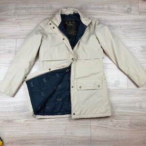 Barbour Stratus Womens Rain Coat Beige Womens Size 4